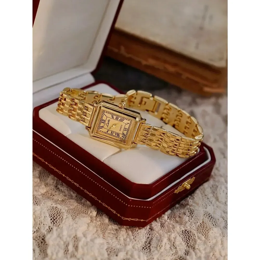 Gold Vintage Style Women’s Square Watch